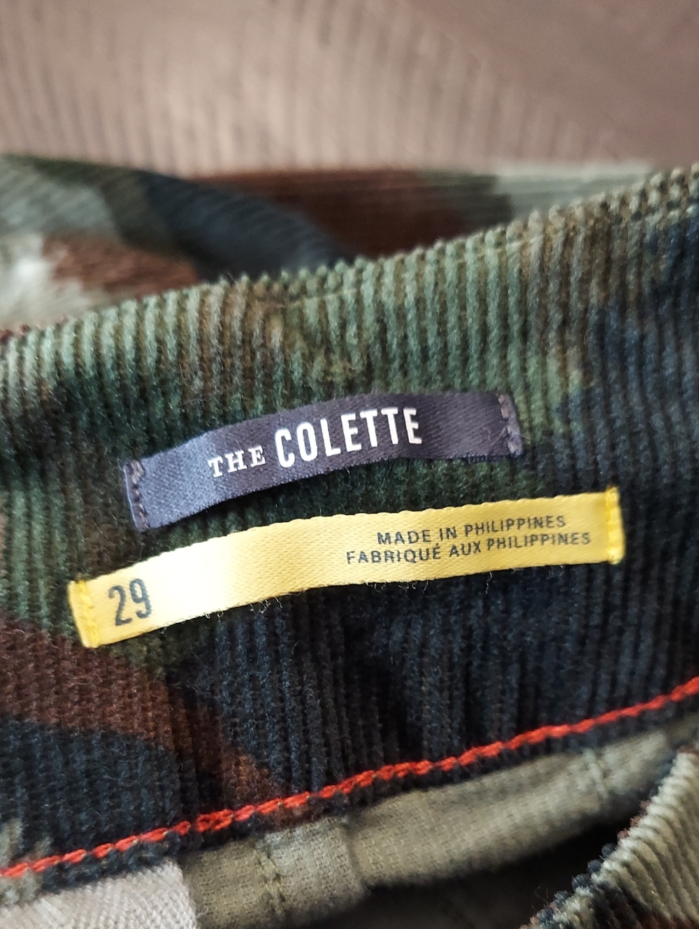 ANTHROPOLOGIE MAEVE The Colette Camo Wide Leg Cropped Corduroy Pants 29 - Picture 9 of 13